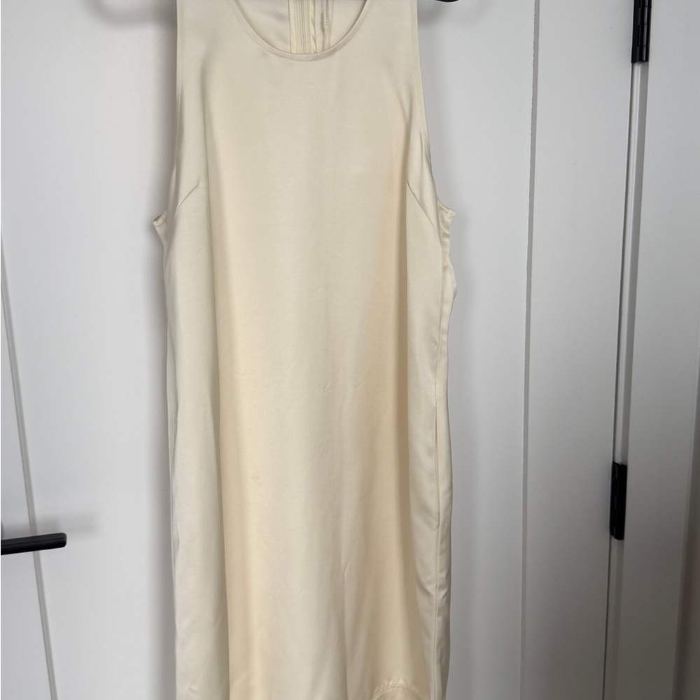 Toteme Satin mini dress - Women - Ecru Dresses - EU 38